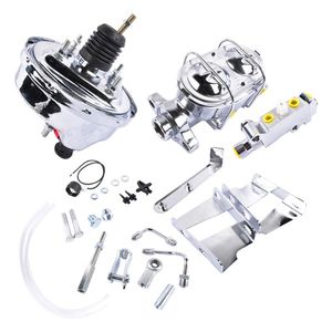 Kit de Freno de Disco con Cilindro Maestro y Servofreno Cromado de 8 Pulgadas para Chevrolet Bel Air, Impala, Biscayne 1958-1964, Conjunto de Vacío - Product Image 6