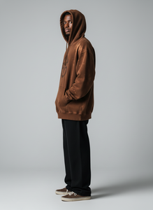 Custom Acid Wash Hoodie Unisex Heavyweight 500GSM Oversized Vintage Distressed Blank Fleece Pullover Streetwear Sweatshirt - Product Image 4