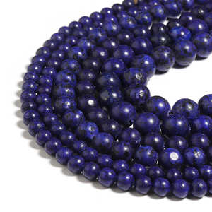 Perles rondes en cristal de Lapis Lazuli et verre soufflé, 10 mm, semi-finies, accessoires de bijoux DIY, ajoutez de la couleur à vos créations - Product Image 5