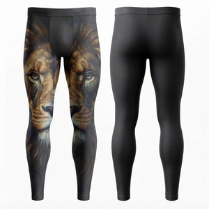 Leggings pour hommes de qualité supérieure, fabriqués avec un tissu extensible respirant offrant un confort, une flexibilité et des performances supérieurs pour tous les jours - Product Image 6