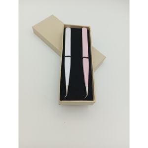 Ensemble de pinces professionnelles OEM pour extensions de cils en acier inoxydable à pointe lisse, incluant des outils courbes et droits pour le volume et l'isolation - Product Image 1