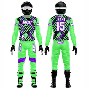 Vêtements de course de motocross et VTT respirants en tissu sublimé couleur fluo, tendance, vente en gros directe usine - Product Image 1