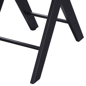 Burgundy and <b>Black</b> USB Nightstand Elegant <b>Side</b> <b>Table</b> with Convenient Charging Ports - Product Image 5