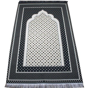 Nouveau design de tapis de prière antidérapant, tapis de prière musulman pliable avec franges pour les voyages, en mousse, cadeaux islamiques, tapis de prière - Product Image 1
