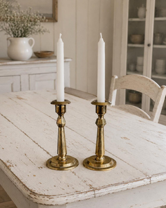Chandeliers en laiton vintage, bougeoirs décoratifs en laiton antique, porte-bougies coniques classiques pour la décoration de table à la maison - Product Image 6