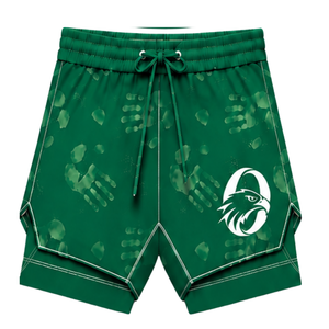 Ensemble de natation vert et blanc, débardeur sans manches dos nageur avec short assorti, maillot de bain léger à séchage rapide pour l'entraînement et la performance - Product Image 4