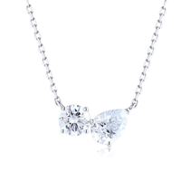 Pendentif en diamant cultivé en laboratoire, couleur D-E-F, clarté VVS/VS, or jaune rose blanc massif, certifié IGI, bijoux fins de luxe