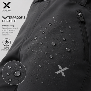 X Men's Water Resistant Cycling <b>Trousers</b> Sport Pants High Waist <b>Zip</b> Fly <b>Side</b> Pockets Midweight Polyester Winter Outdoor Wear OEM - Product Image 3