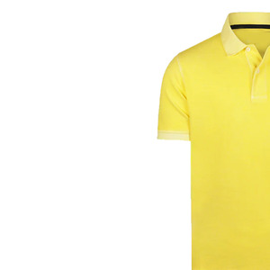 Polo Personalizado para Hombre, Amarillo, Manga Corta, Tejido Piqué, Casual, Color Sólido, Cierre de Botones, Corte Regular - Product Image 4