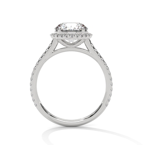 Bague en diamant moissanite de qualité supérieure pour femmes avec or blanc 14 carats et un look tendance disponible au meilleur prix de gros - Product Image 3