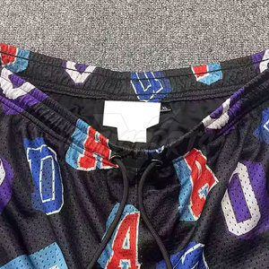 Shorts en maille pour hommes de haute qualité, avec cordon de serrage, en tissu tricoté, séchage rapide, respirant, 100% polyester, shorts de basket-ball personnalisés - Product Image 5