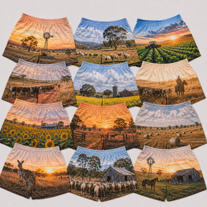 Calzoncillos Boxer Personalizados con Diseño 3D de Paisaje Agrícola para Hombre, Ropa Interior con Gráficos de Vida Campestre, Regalo para Agricultores, Fabricante OEM - Product Image 1