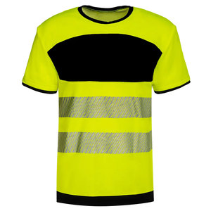 Camisetas de Trabajo de Alta Visibilidad con Mangas Cortas y Diseño Personalizado para Hombres, Reflectantes y de Seguridad para Trabajadores de la Construcción - Product Image 3