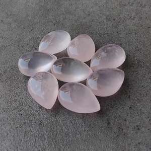 Piedra Preciosa de Cuarzo Rosa de Calidad AAA+ en Forma de Lágrima, Calibrada, en Forma de Pera, Disponible en Todos los Tamaños - Product Image 3