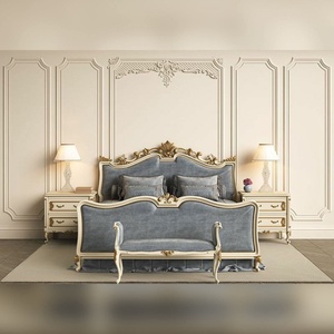 American Country Antique <b>Bedroom</b> Set Tufted Wooden Bed Side Table <b>Vanity</b> Furniture for Villa Home Farm House <b>Bedroom</b> - Product Image 5