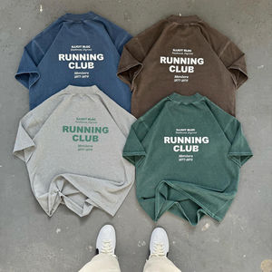 Camiseta Vintage con Logotipo Personalizado OEM, 100% Algodón, Lavado Ácido, Camiseta Gráfica para Hombre, Impresión de Logotipo, Camiseta Lisa Lavada con Efecto Stone Washed - Product Image 1