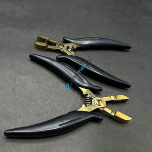 Pince à cheveux à dents de type broyeur, à forte adhérence, écologique, avec logo personnalisé, qualité chirurgicale, pour extensions capillaires - Product Image 3