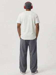 Custom Wide Leg Trousers Casual Streetwear Luxury Relaxed Fit Pleated Trousers Unisex Oversized Wide Leg Fashion <b>Pants</b> - Product Image 6