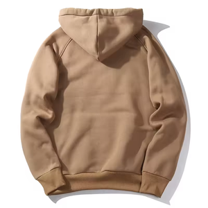 Sweat-shirt à capuche pour homme 100% coton molletonné, couleur unie, avec poche, style décontracté, coupe classique, pour l'automne - Product Image 2