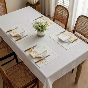 Cotton <b>Linen</b> Embroidered <b>Placemat</b> Handcrafted Cotton <b>Linen</b> <b>Placemat</b> Stylish Table Mat Elegant Cotton <b>Linen</b> <b>Placemat</b> Table Mat - Product Image 5