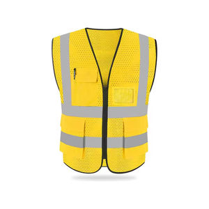 Gilet unisexe de travail OEM ODM grande taille haute visibilité réfléchissant fluorescent respirant coupe-vent de qualité supérieure pour mécanicien industriel - Product Image 6