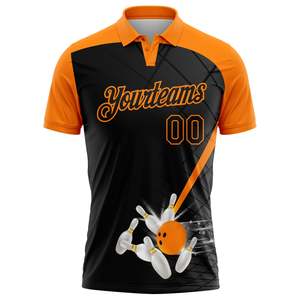 Custom Competitive <b>Bowling</b> Polo Shirt with All Over Sublimation OEM Supplier Breathable Polyester Team Sportswear Bulk Orders - Product Image 2