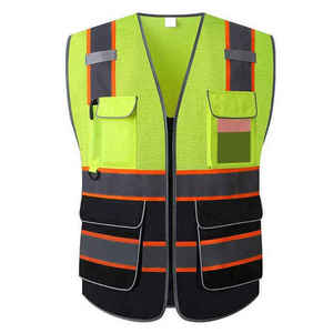 Gilet de sécurité haute visibilité réfléchissant avec fermeture éclair avant, poches multifonctionnelles, gilet de sécurité paramédical, prix bas aux États-Unis - Product Image 1