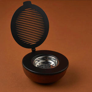 Quemador de Incienso de Lujo Dorado con Tapa Abatible, Mabkhara, Quemador de Aroma Oud, Quemador de Fragancia Metálico para el Hogar, Soporte Decorativo - Product Image 2
