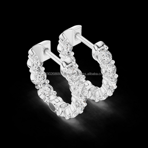 Boucles d'oreilles Mega Gold 14K Moissanite Bijoux fantaisie avec Zircon Fabricant accepté - Product Image 5