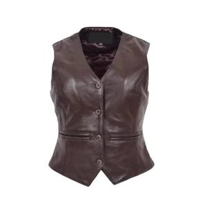 <b>Ladies</b> Real Leather Vest Soft Lambskin Motorcycle Biker Fashion <b>Waistcoat</b> OEM Manufacturer Bulk Orders - Product Image 1