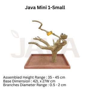 Perchoir pour oiseaux de petite taille JM1 E-S en bois de café, écologique et durable, fabriqué par Javawood pour les fournitures d'oiseaux - Product Image 1