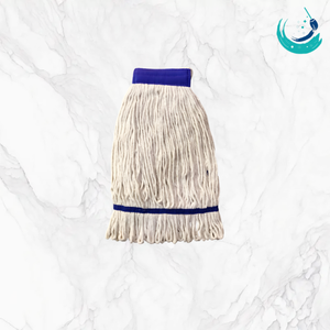 KSR High Quality Cotton Semi White Yarn Kentucky <b>Mop</b> Heads with 2" Colour Top Band for Floor Cleaning System Looped End - Product Image 3