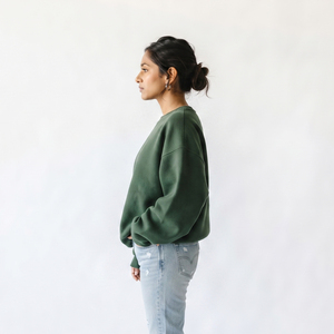 OEM French Terry Sweatshirts Ladies Manufacturer Custom Distressed Embroidery Hem Sweat <b>Shirts</b> <b>Women</b> <b>Baggy</b> Sweatshirt <b>Women's</b> - Product Image 3