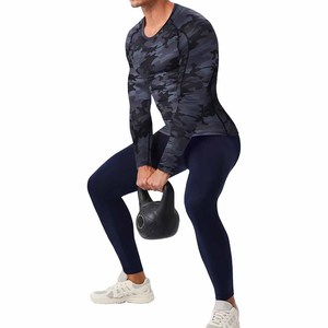 Long Sleeve <b>Compression</b> <b>Shirts</b> for Men Athletic Rash Guard custom camo Workout t <b>shirts</b> - Product Image 4