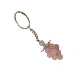 High Quality Crystal Keychain Stone rose quartz grapes <b>key</b> Chine natural Stone bead Healing <b>Key</b> Holder Gift for Women <b>Key</b> Chains - Product Image 6