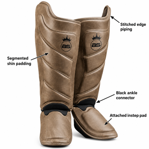 Customized Best Selling Leather Training <b>Shin</b> Pads for <b>MMA</b> <b>Shin</b> Instep <b>Guard</b> for Leg Boxing and Muay Thai - Product Image 4