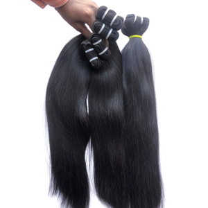 ผมแท้เวอร์จินอินเดียแบบเรมี่ 100%  แบบมัดเป็นช่อ  ทอสองชั้นด้วยเครื่องจักร  แบบตรง  แบบลอนลึก  วิกผมแบบปิดหน้าผากด้วยผ้าลูกไม้  ขายส่ง - Product Image 3