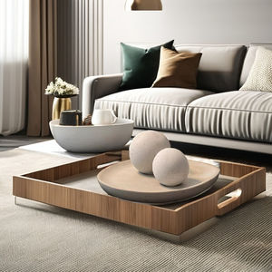 TCE Luxury Premium Handmade Concrete Modern Luxury Kitchen Bathroom <b>Storage</b> <b>Tray</b> Organizer Multifunction Sustainable Custom Size - Product Image 1