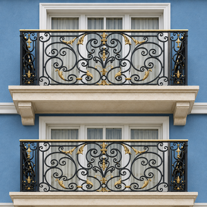 Classic decorative wrought <b>iron</b> balcony railing models crafted with premium metal to elevate your residential property value. - Product Image 3