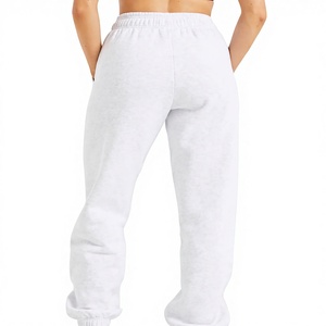 Women's White Fleece Printed <b>Harem</b> Pants Mid Waist Elastic Drawstring Loose Fit Wide Leg Full Length Casual Sweatpants Winter - Product Image 2