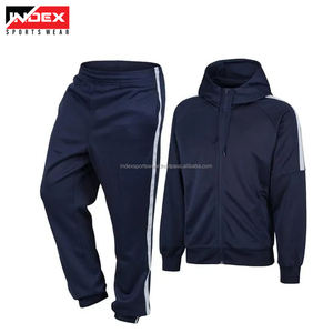 Custom Blank Zip up Plain Pullover Hoodie Joggers Pantalones de chándal holgados y Sudadera con capucha Set Jogging Trajes Sweatsuit Chándales para hombres - Product Image 5