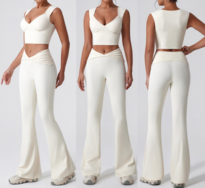 Conjunto Deportivo de Yoga para Mujer, Transpirable y Ligero, de Alta Calidad, con Top Deportivo y Leggings de Alta Elasticidad para Uso Diario en el Gimnasio y Yoga - Product Image 4