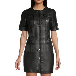 มินิเดรสหนังแท้ระบายอากาศได้ดีสำหรับผู้หญิง ผ้าเนื้อน้ำหนักเบา ดีไซน์ทันสมัย เหมาะสำหรับใส่ลำลอง - Product Image 3