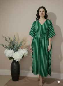 Vestido Midi Vintage Hecho a Mano con Nuevo Diseño 2026 para Mujer, Kaftán Largo de Algodón para Dormir, con Decoración de Encaje, Talla Única, Lavable - Product Image 5