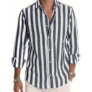 เสื้อเชิ้ตผู้ชายแบบทางการ ผ้าฝ้ายทวิล 100% ทรงเข้ารูป แขนยาว สำหรับธุรกิจและสำนักงาน รับทำโลโก้ตามสั่ง ผู้ผลิต OEM ระบายอากาศได้ดี - Product Image 3