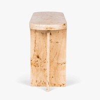Console moderne en bois de bouleau massif avec base en tréteaux, faite à la main, style minimaliste, pour salle à manger, salon, entrée, meuble décoratif