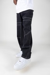Abrasion Resistant Heavy Duty Wide Leg Woven Denim <b>Jeans</b> Eco-Friendly Casual Farm <b>Work</b> Workshop Ready - Product Image 3