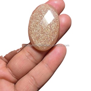 พลอยซันสโตนธรรมชาติ FAIJAN GEMS รูปทรงคาโบชองหลากหลาย ขนาดสั่งทำได้ รับรองโดยผู้ตรวจสอบอิสระ สำหรับทำเครื่องประดับ รัฐราชสถาน - Product Image 2