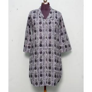 Chemise longue en coton style kimono pour femme, charme capricieux, élégance fluide, robe décontractée en gros avec ceinture - Product Image 4