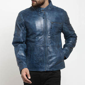 Veste en cuir véritable pour homme de qualité supérieure, production personnalisée 2026, imperméable, respirante, style moto et motard pour l'hiver - Product Image 1